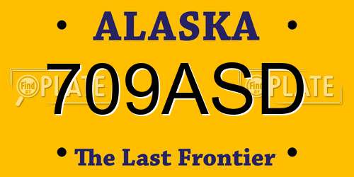 709ASD Alaska License Plate