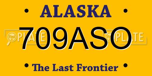 709ASO Alaska License Plate