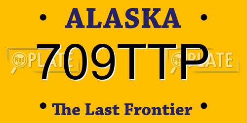 709TTP Alaska License Plate