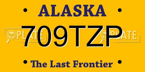 709TZP Alaska License Plate