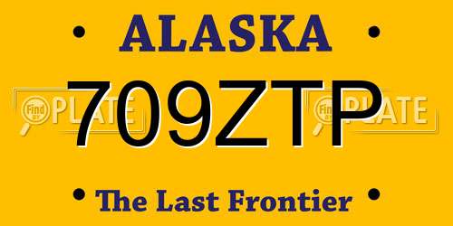 709ZTP Alaska License Plate