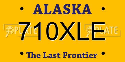 710XLE Alaska License Plate