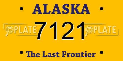 7121 Alaska License Plate