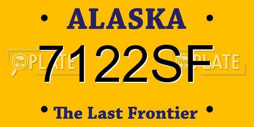 7122SF Alaska License Plate