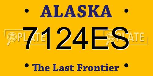 7124ES Alaska License Plate