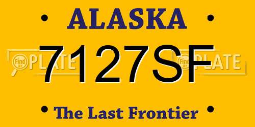 7127SF Alaska License Plate