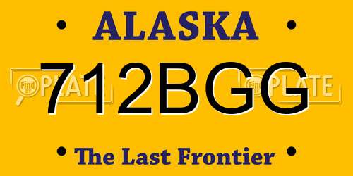 712BGG Alaska License Plate