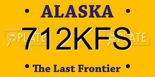 712KFS Alaska License Plate