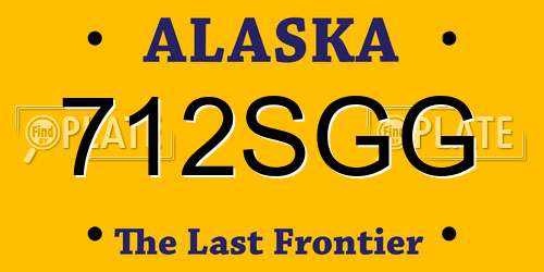 712SGG Alaska License Plate