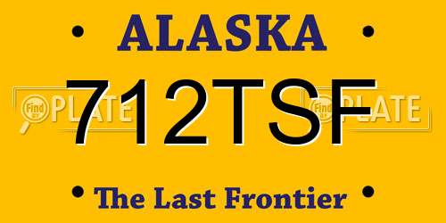 712TSF Alaska License Plate