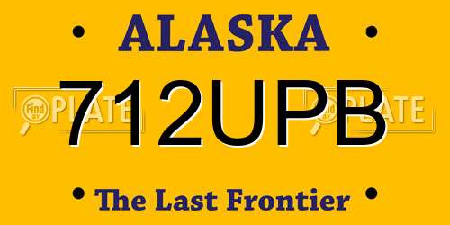 712UPB Alaska License Plate