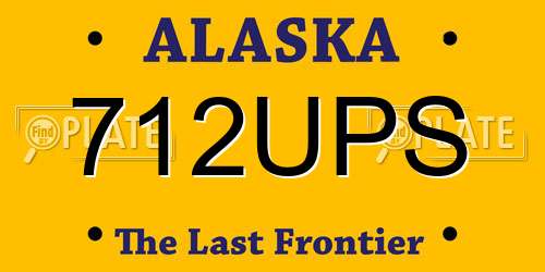 712UPS Alaska License Plate