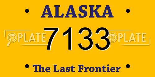 7133 Alaska License Plate