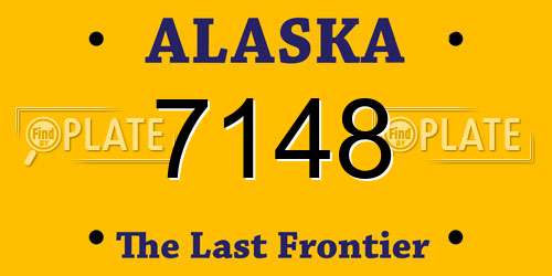 7148 Alaska License Plate