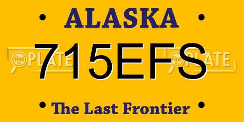 715EFS Alaska License Plate