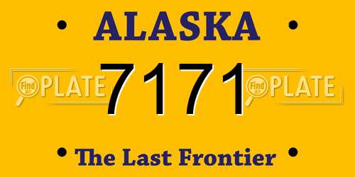 7171 Alaska License Plate