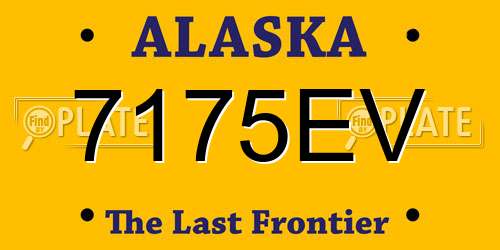 7175EV Alaska License Plate