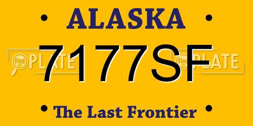 7177SF Alaska License Plate
