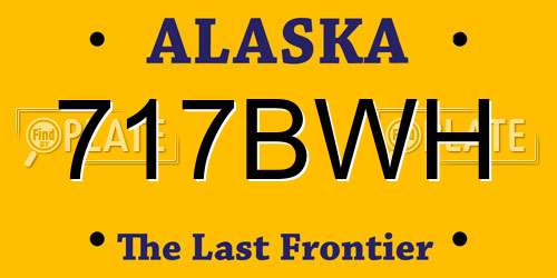 717BWH Alaska License Plate