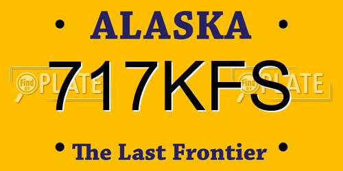 717KFS Alaska License Plate