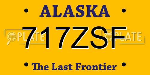 717ZSF Alaska License Plate