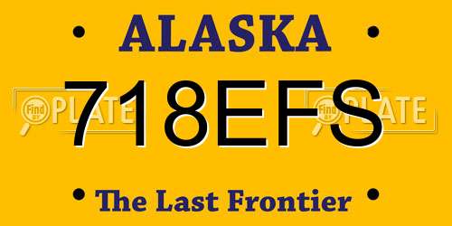 718EFS Alaska License Plate