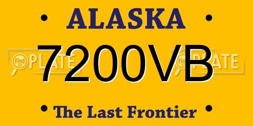 7200VB Alaska License Plate
