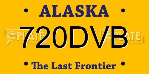 720DVB Alaska License Plate