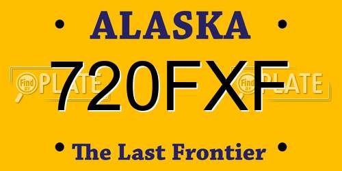 720FXF Alaska License Plate