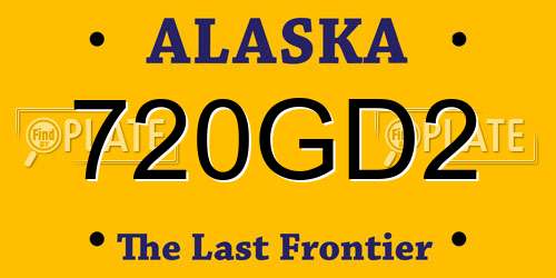 720GD2 Alaska License Plate