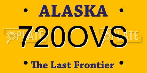 720OVS Alaska License Plate