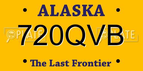 720QVB Alaska License Plate