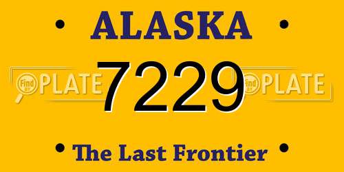 7229 Alaska License Plate