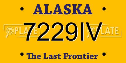 7229IV Alaska License Plate