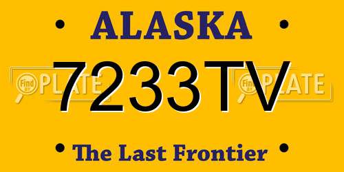 7233TV Alaska License Plate