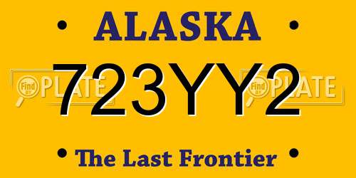 723YY2 Alaska License Plate
