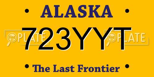723YYT Alaska License Plate