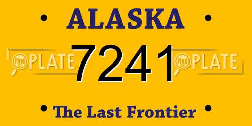 7241 Alaska License Plate