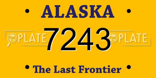 7243 Alaska License Plate