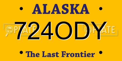 724ODY Alaska License Plate