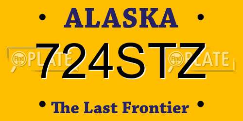 724STZ Alaska License Plate