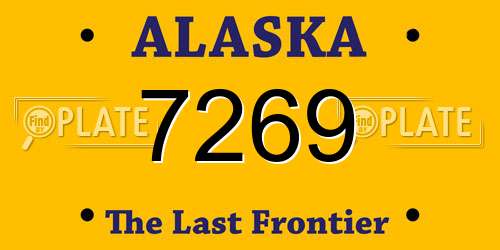 7269 Alaska License Plate