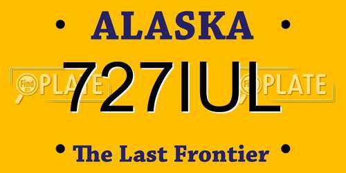 727IUL Alaska License Plate
