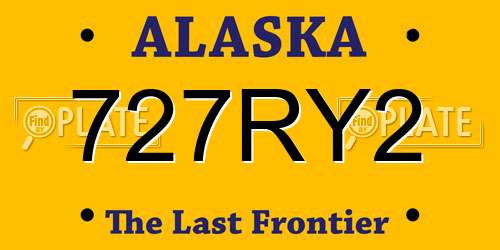 727RY2 Alaska License Plate