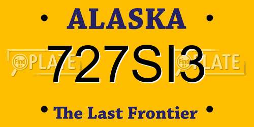 727SI3 Alaska License Plate