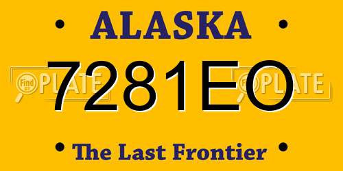 7281EO Alaska License Plate