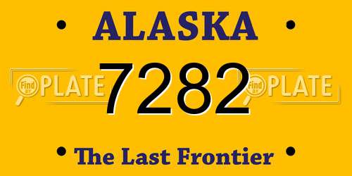 7282 Alaska License Plate