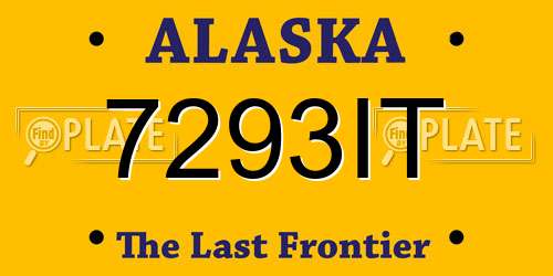 7293IT Alaska License Plate