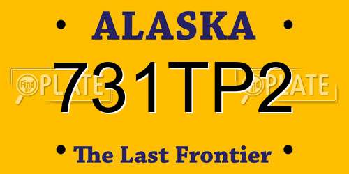 731TP2 Alaska License Plate