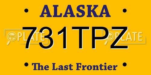 731TPZ Alaska License Plate